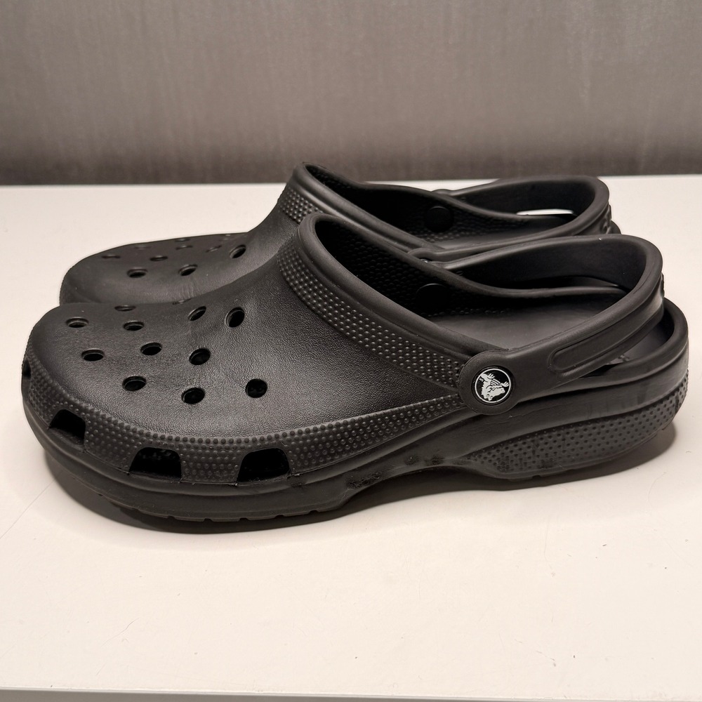 Crocs Classic Clogs Unisex Mens 9 Womens 11 Black Slip On Comfort Shoes Water